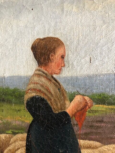 Old tableau signed J.Becher naive early 20th