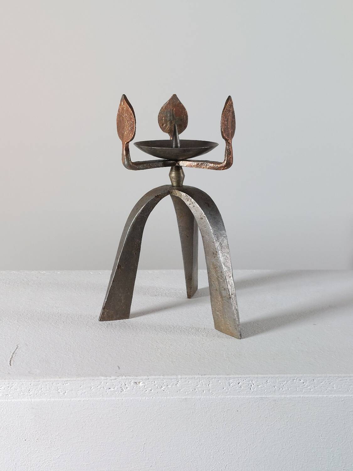 Bougeoir vintage artisanal unique des années 50.