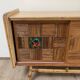 Rattan sideboard and ceramic tiles from vallauris 50s