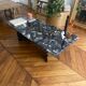 Minimalist design table in black marble Vintage Terrazzo