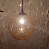 Vintage blown glass pendant lamp