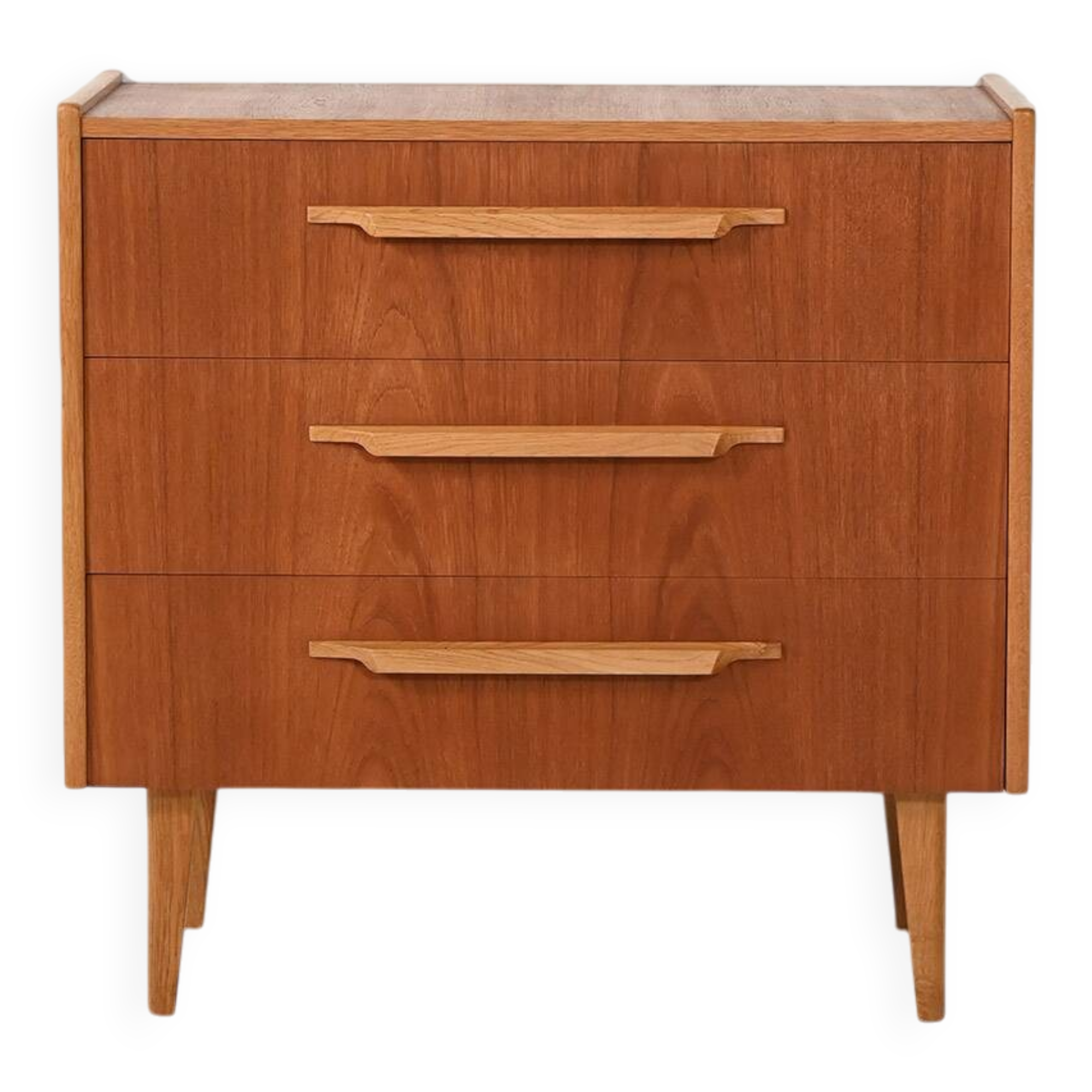 Scandinavian chest of drawers ’50s–’60s in teak and oak