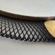Round wall mirror in brass and black wire, 1960s, Germany