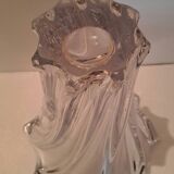Crystal vase signed Art Vannes France h 32 cm