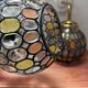 Paire d’appliques murales globes à facettes multicolores