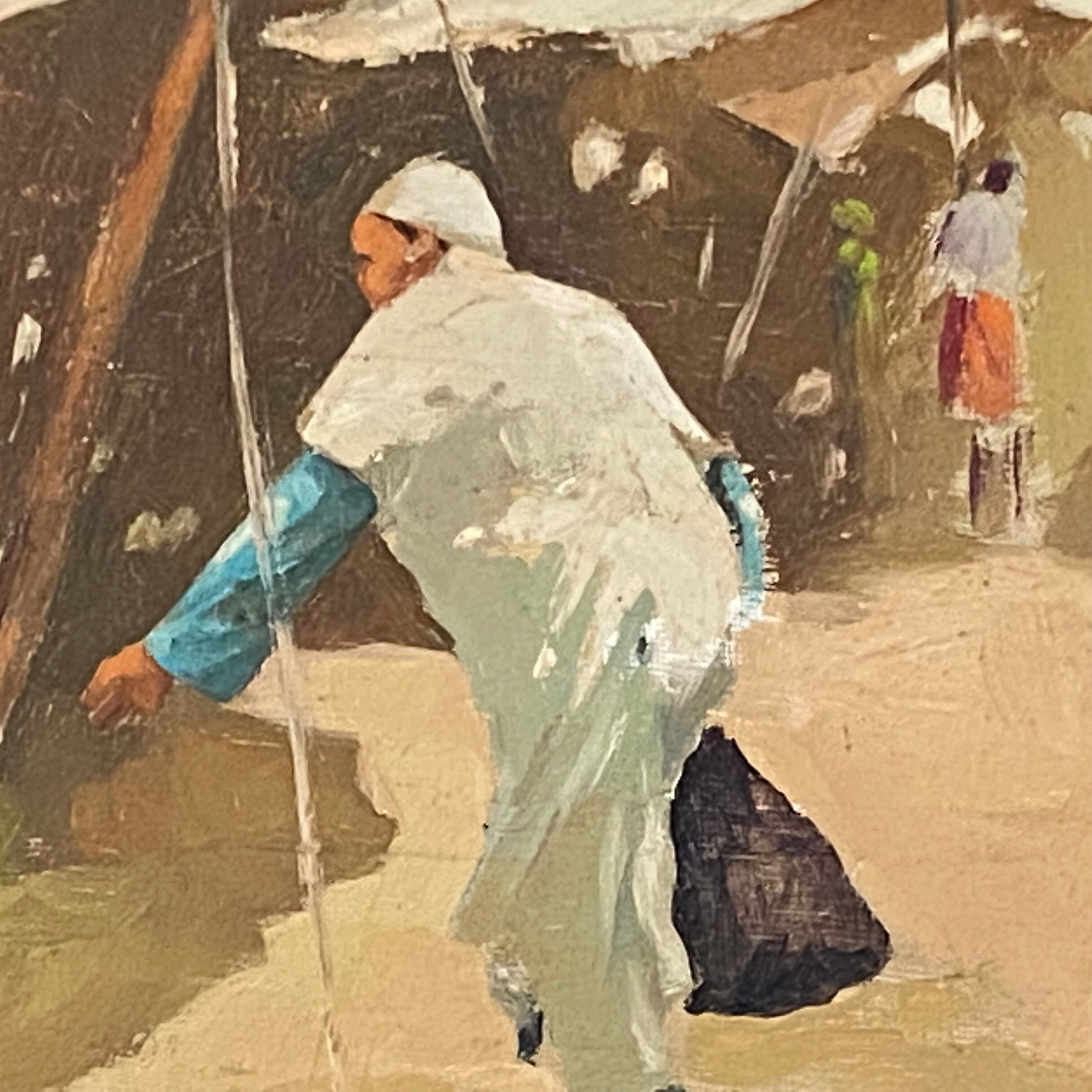 Orientalist painting. Framed oil. 1940 60.