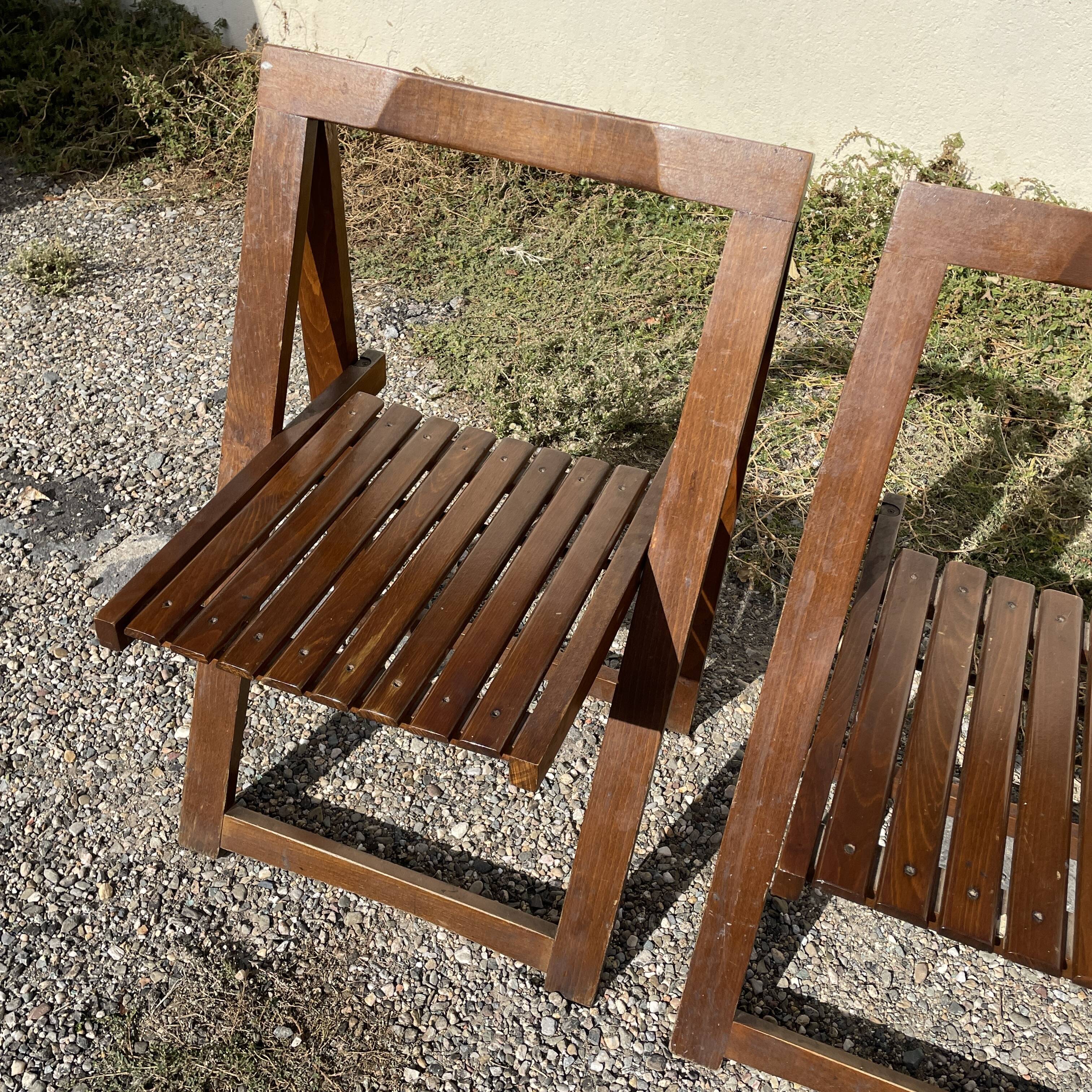 Set of 3 design folding chairs