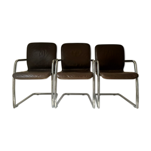 fauteuils tubulaire en - cuir