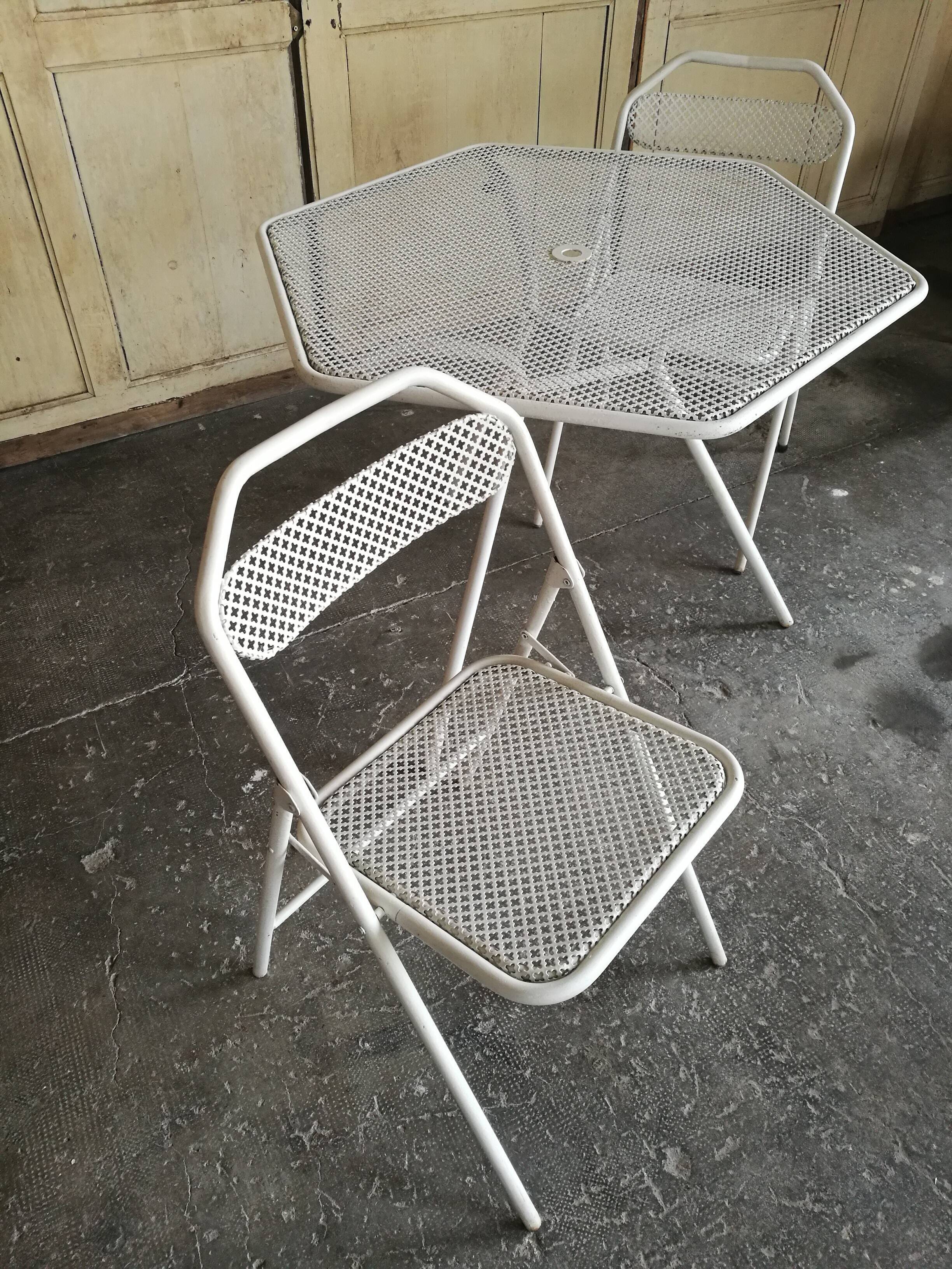 Pair of folding garden chairs
