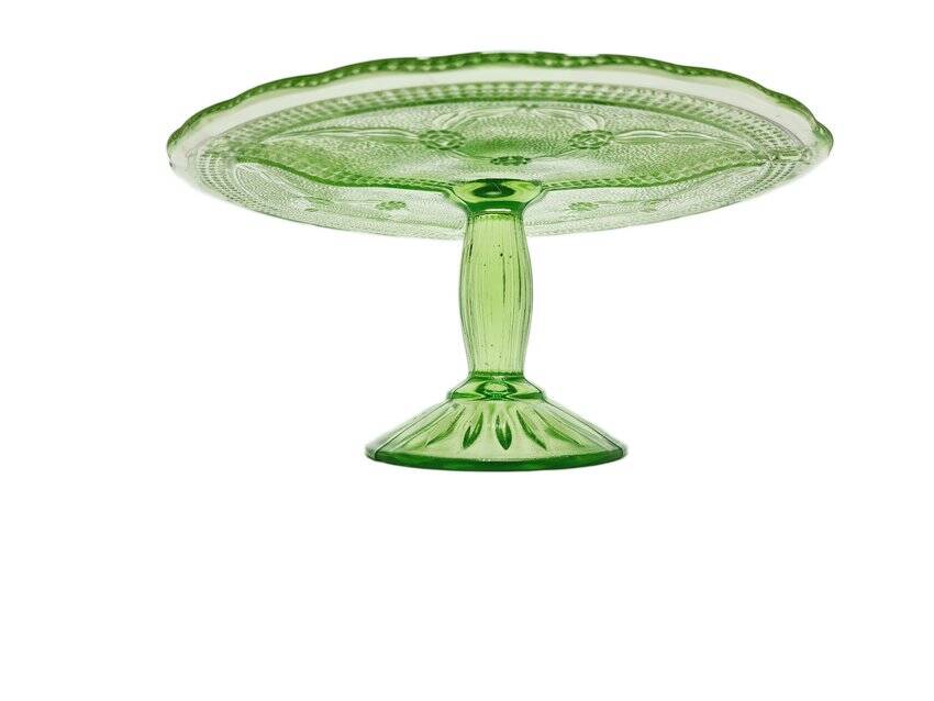 Cake bowl on stand from Ząbkowice Glassworks, 1970s