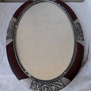 Miroir ovale en bois