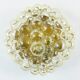 Amber bubble glass flush mount by Helena Tynell For Limburg, Germany, 1970s
