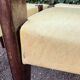 6 Scandinavian chairs with pale yellow skai seats