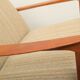 1950s armchair cherrywood in beige