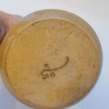 Bouteille céramique grès signé