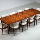 Arne Vodder large dining table in rosewood model 201 Sibast Denmark 1960