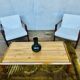 Vintage light wood coffee table from the 1960s