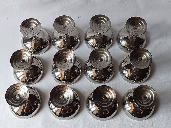 12 coupes par Letang & Remy France vintage inox 18/10 design vintage