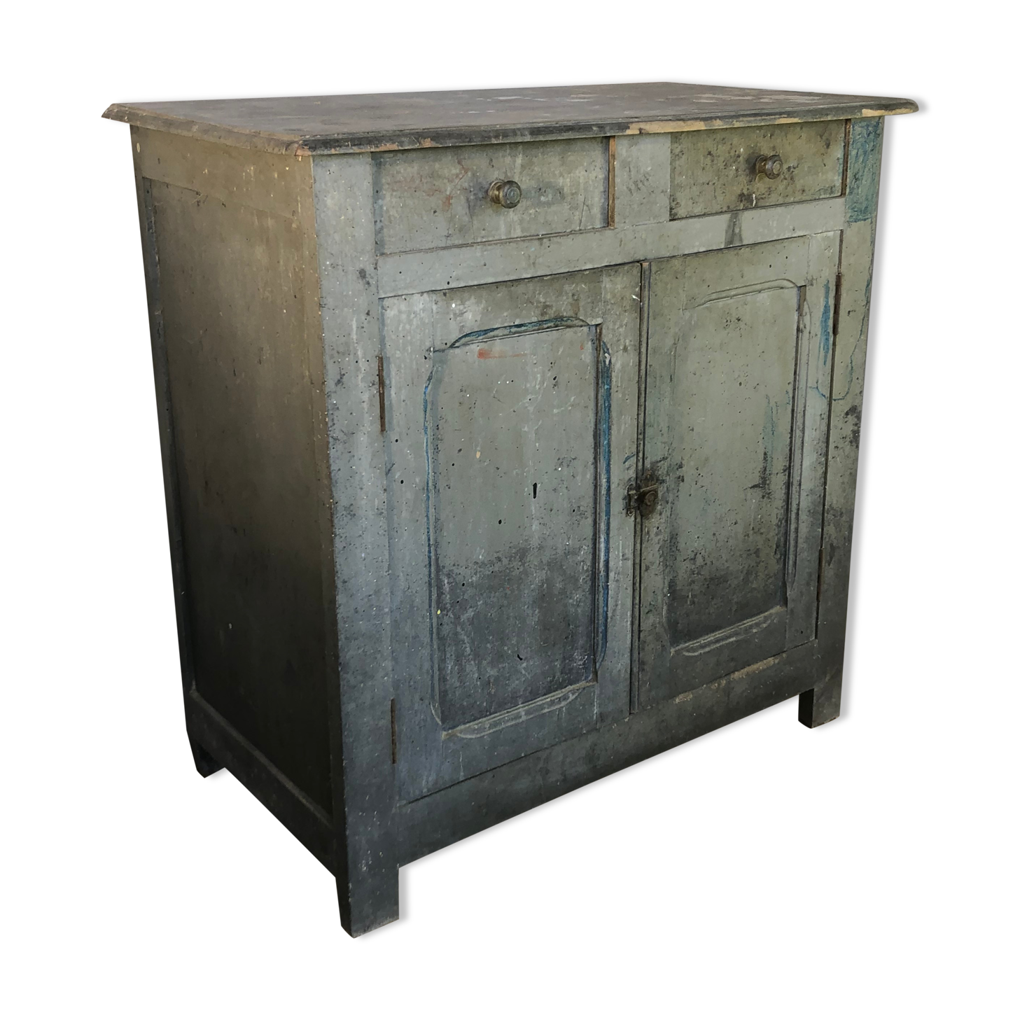 Buffet parisien gris patine ancienne