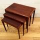 Rosewood nesting tables by Johannes Andersen, for Silkeborg Denmark 1960