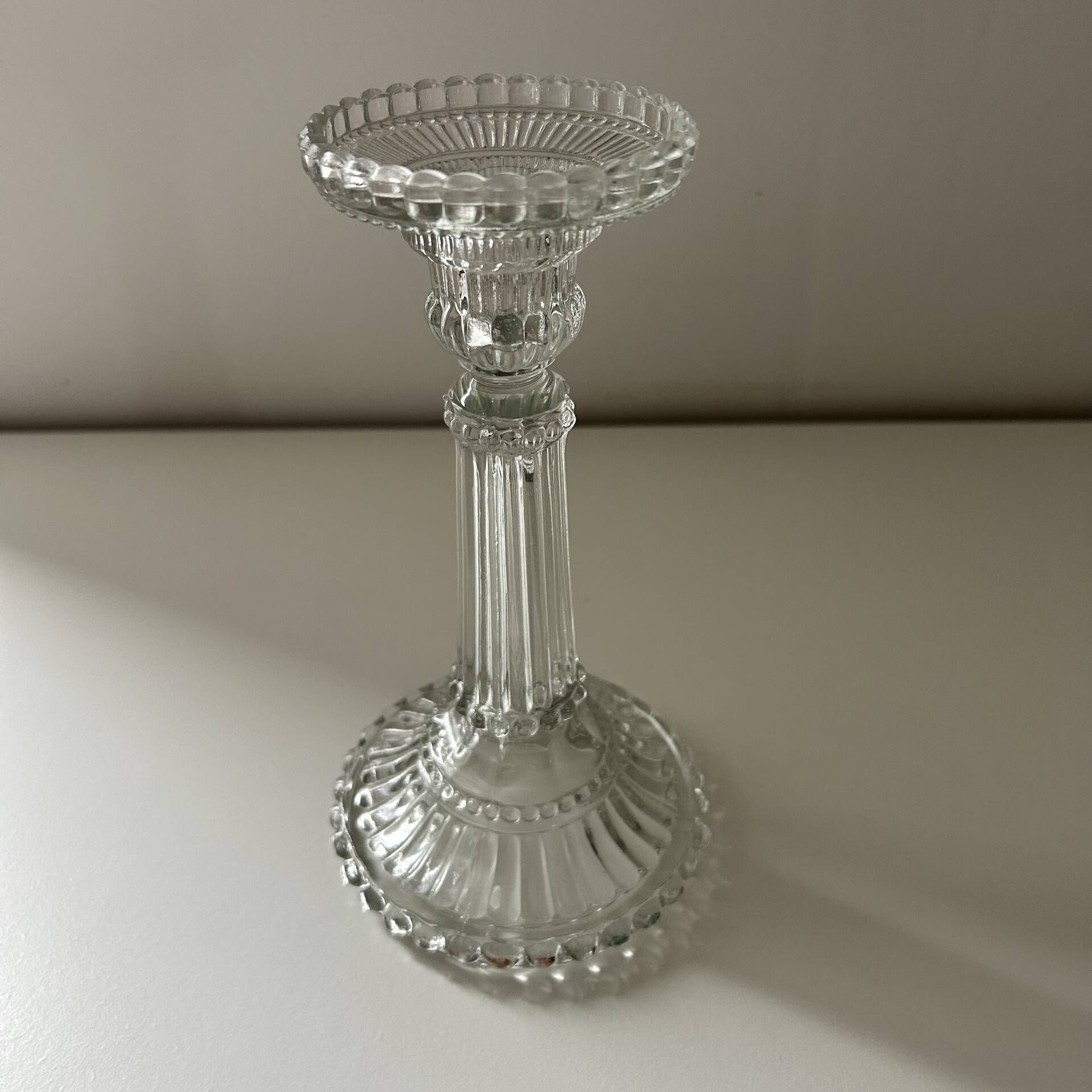 Bougeoir en verre 