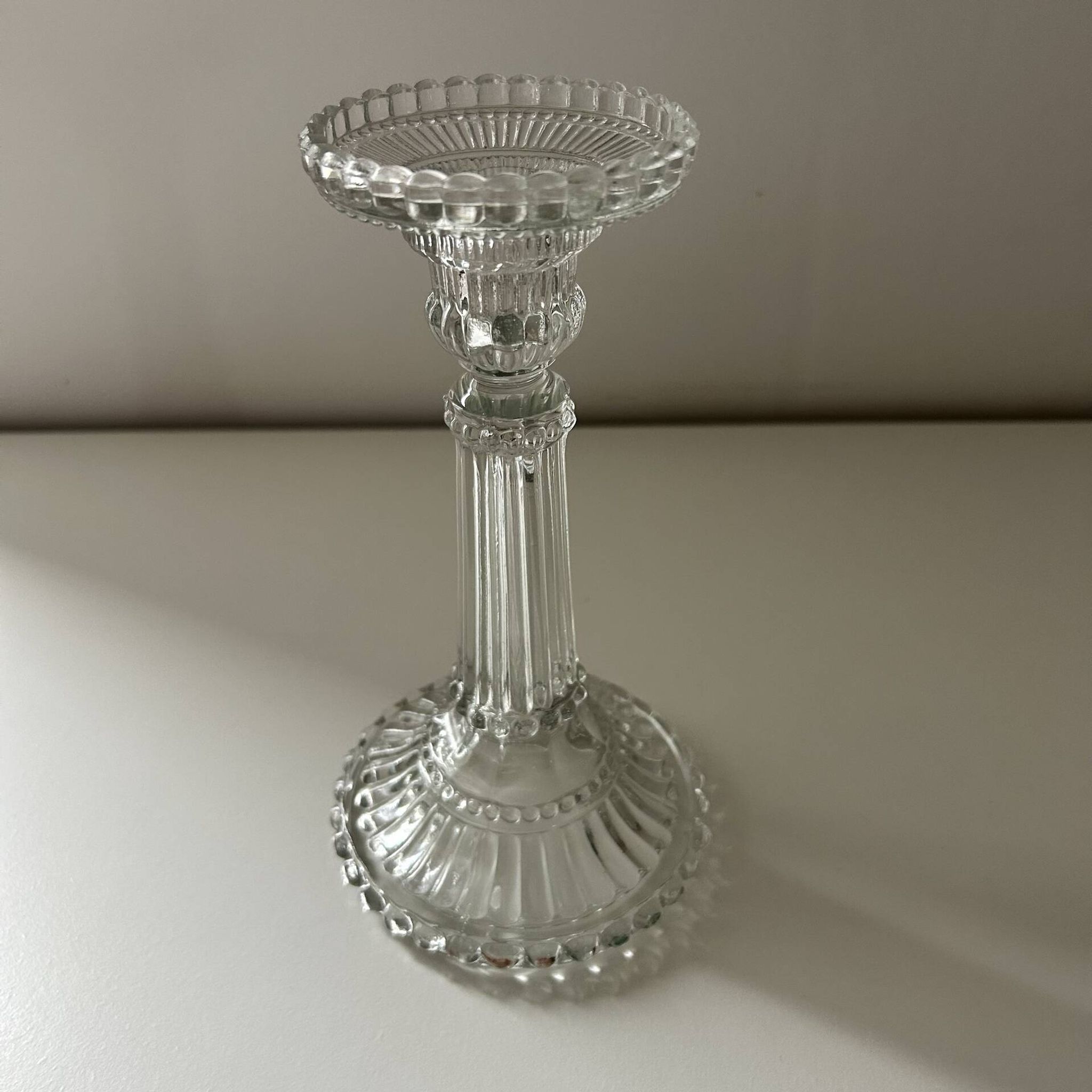 Bougeoir en verre 