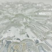 Massive modernist ceiling light in moulded glass