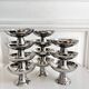 10 vintage stainless steel cups