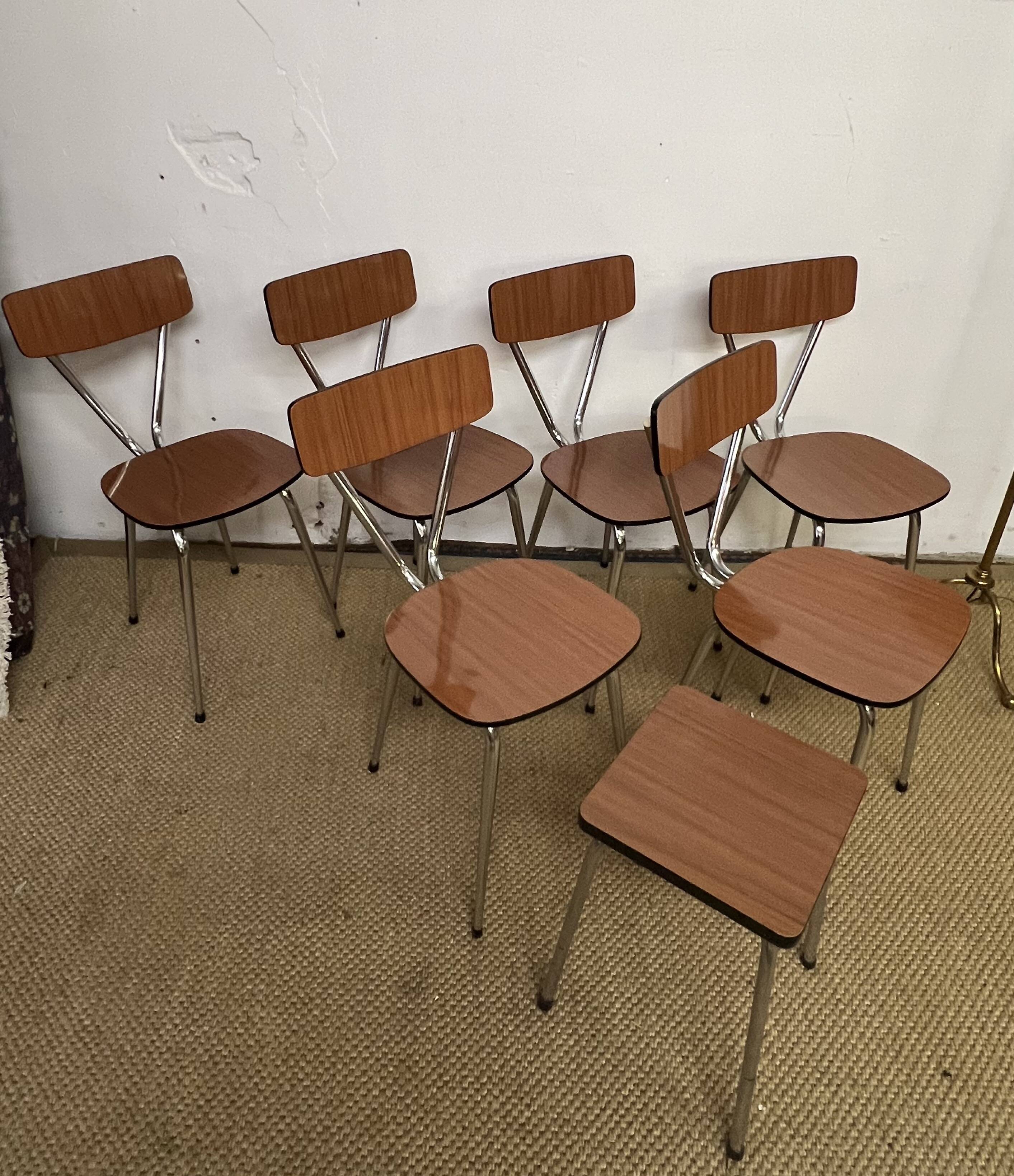 Tublac formica table and chairs set 1970