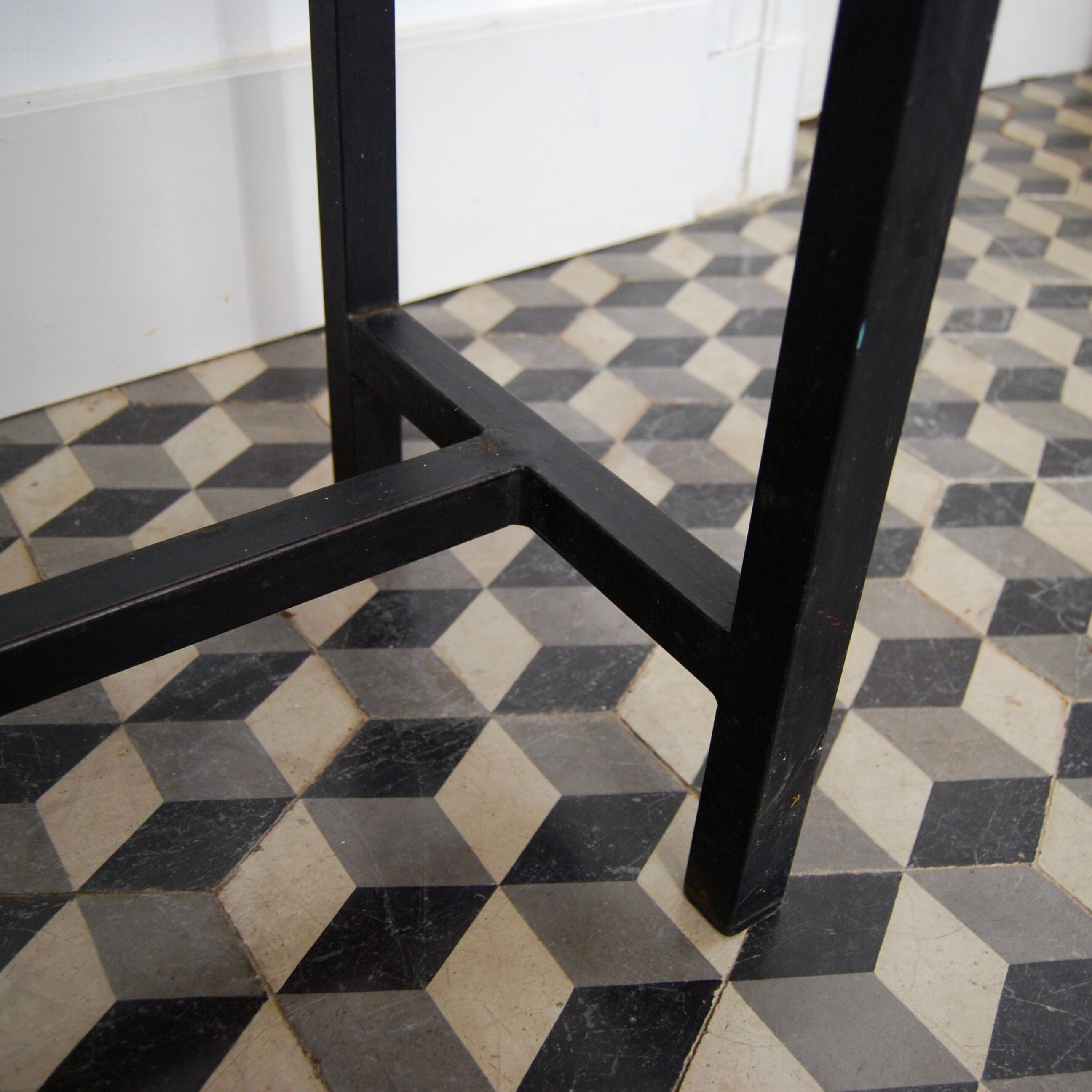 Formica and metal side table