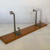 Wooden wall coat rack 2 hooks