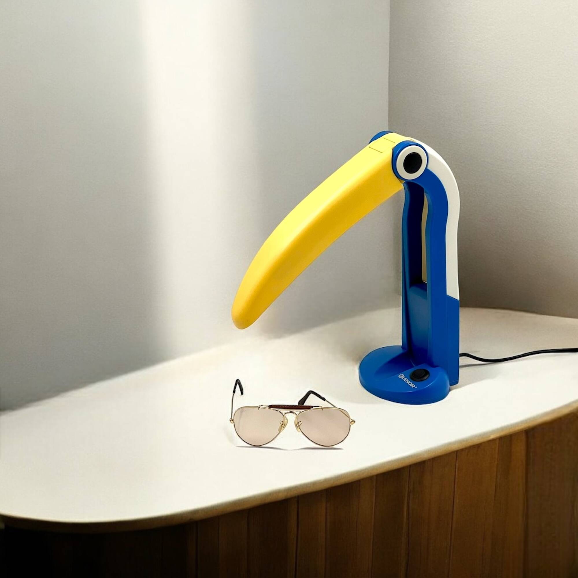 Toucan Multicolor 80s Table Lamp by HT Huang for Lenoir Italy