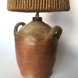 Terracotta lamp, string blinds, cable and vintage switch