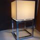 Vintage modernist lamp chrome steel 1970's