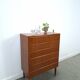 Commode en teck en provenance du Danemark avec 6 tiroirs.