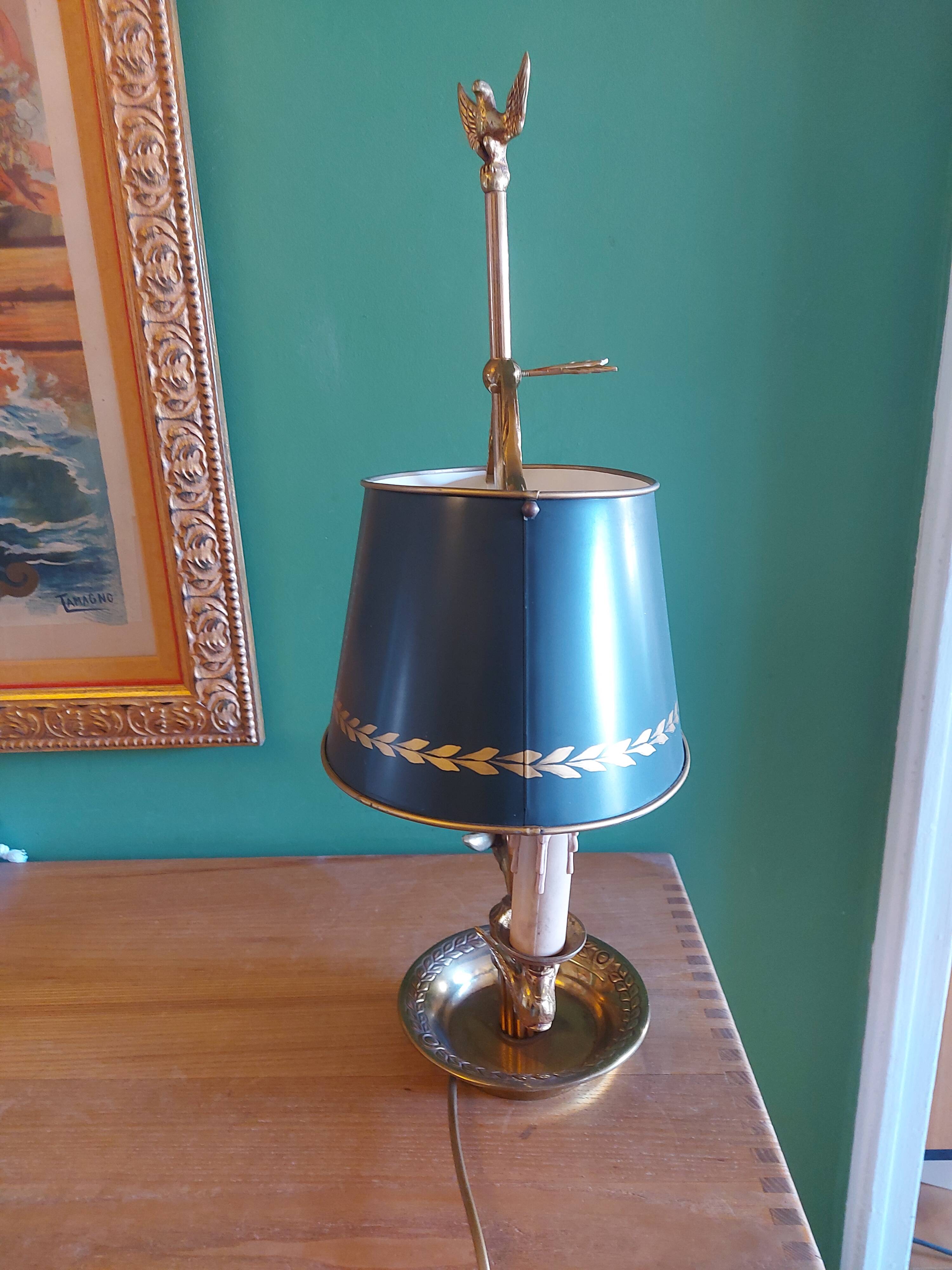 BOUILLOTTE LAMP IN BRONZE, SIGN DECOR