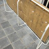 Folding deckchair camp bed