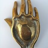 Hand, vintage ashtray, bronze