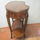 Kidney-shaped side table in Louis XVI style with marquetry.