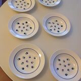 Six assiettes creuses decor Claudius des faienceries de Badonviller, années 50/60