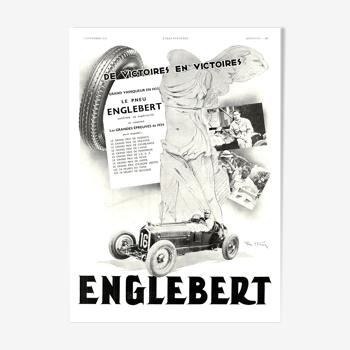 Vintage poster 30s Englebert