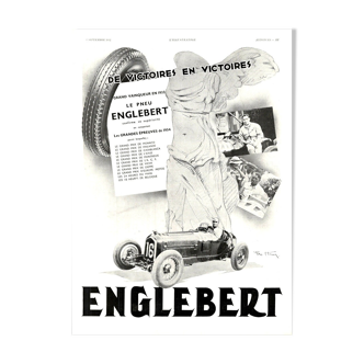 Affiche vintage années 30 Englebert