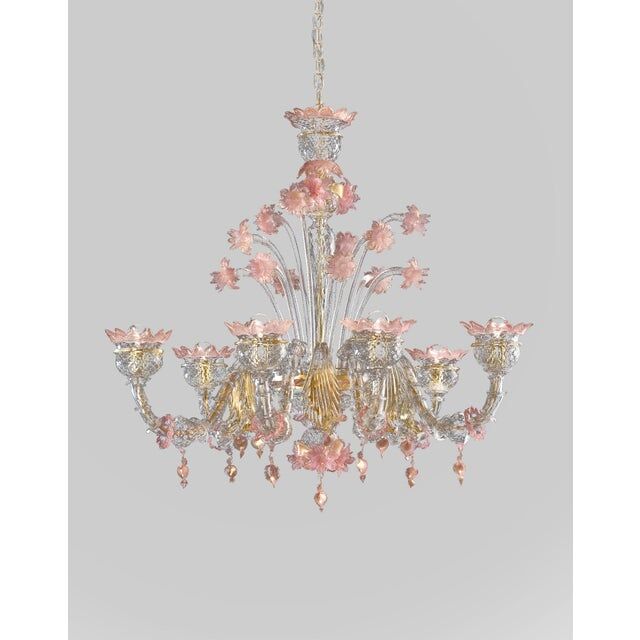 Early 21st century venetian Murano glass chandelier