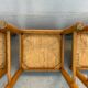 4 vintage chairs made of solid wood and woven straw
