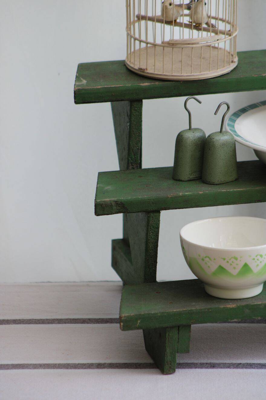 Wooden flower display stand