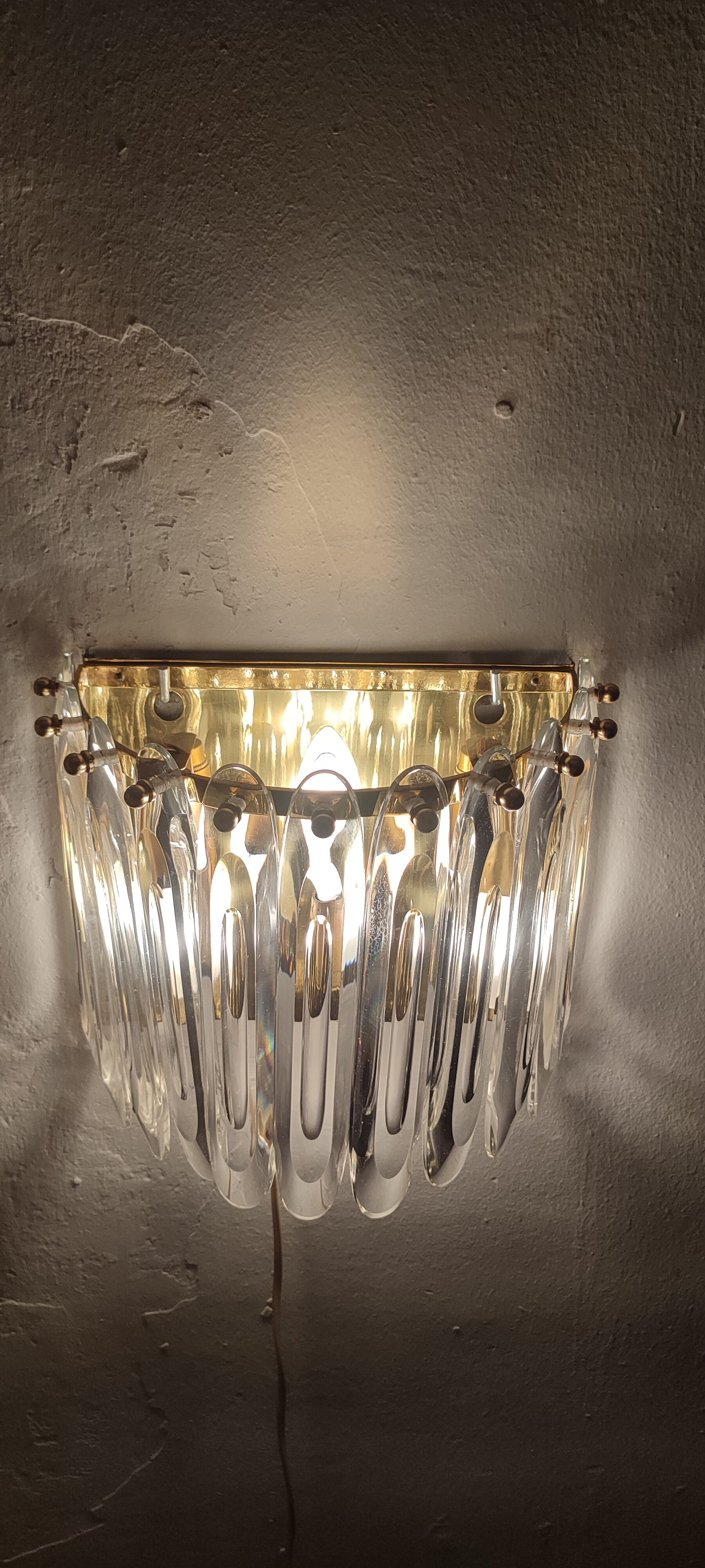 Crystals sconces Italy, 1970