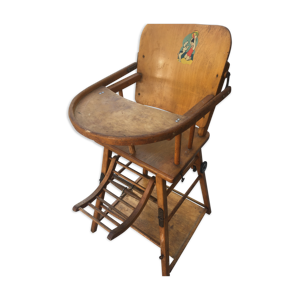 chaise haute bébé vintage