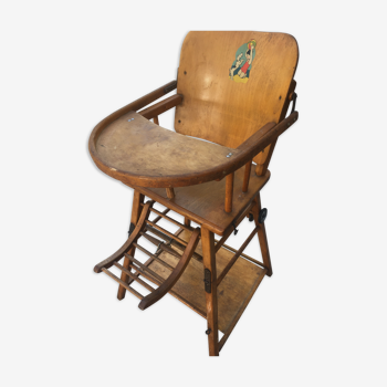 Vintage wooden high chair