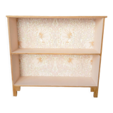 Small pink bookcase and wood
