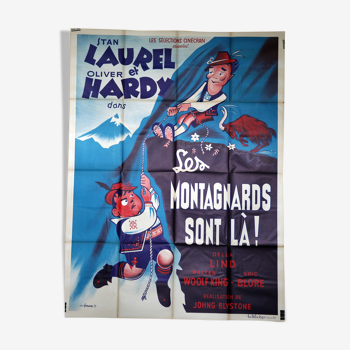 Affiche "Les montagnards sont là" Laurel & Hardy